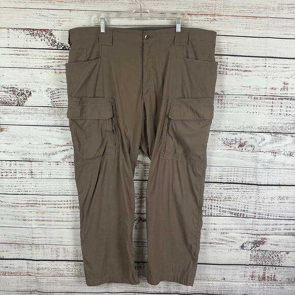 Mens Duluth Flex Dry on The Fly Nylon Cargo Activewear Pants Taupe Brown 44X30 - Picture 1 of 7